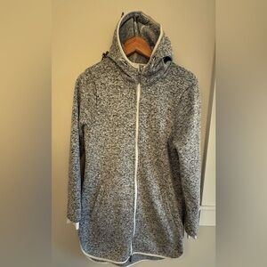 Gray Full Zip Gray Hoodie Freedom Trail Knee Length Jacket Sz XL